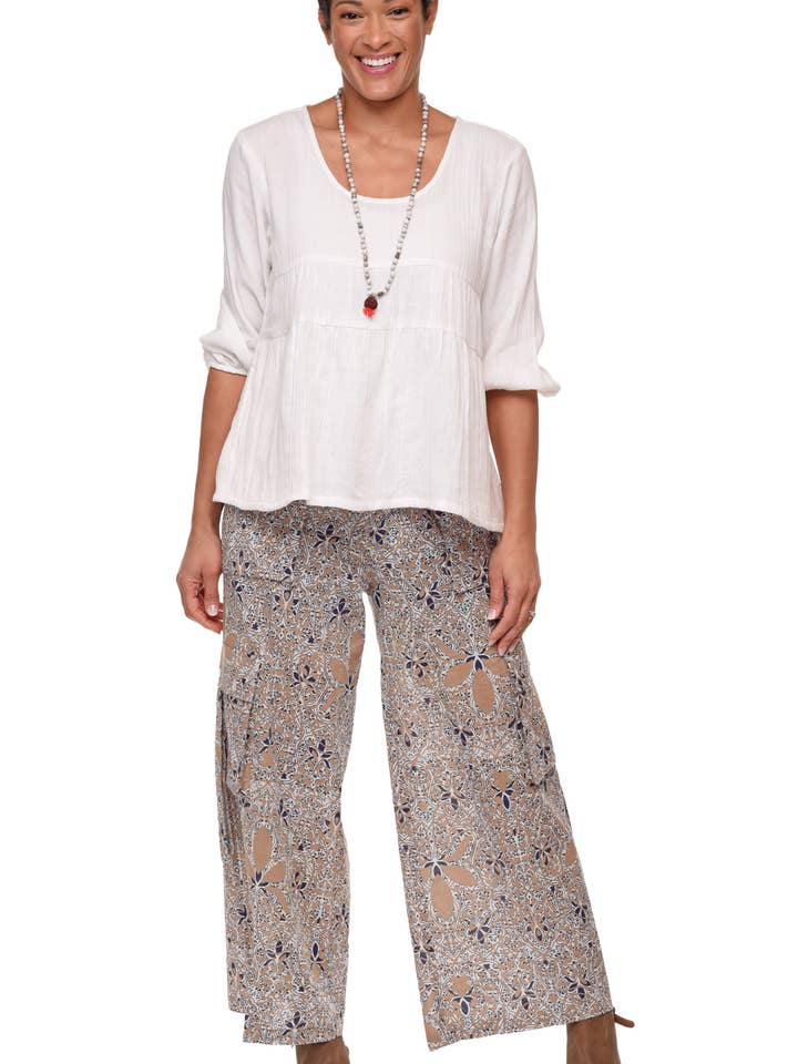 VCG645 Top Dove in Bianco* per la vendita all'ingrosso da parte di Tulip Clothing