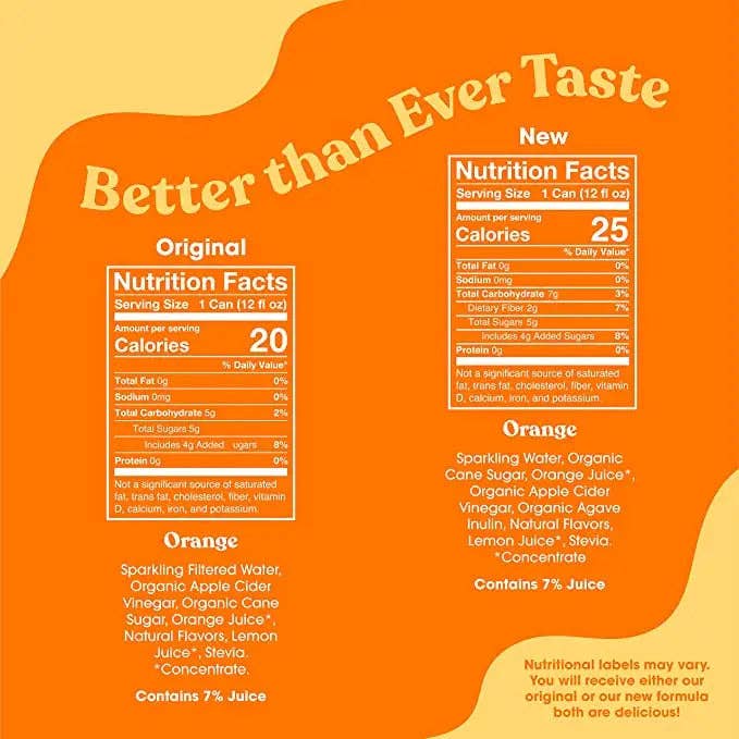 Echo Sales America - Wholesale Soda/Carbonated Drink - POPPI Sparkling Prebiotic Orange Soda made with Apple Cider Vinegar, Seltzer Water & Fruit Juice, 12oz (12 Pack)4