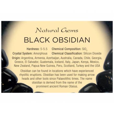 Crystal Magick Wholesale Ltd - Venta al por mayor Baraja de cartas - Tarjetas educativas de obsidiana negra