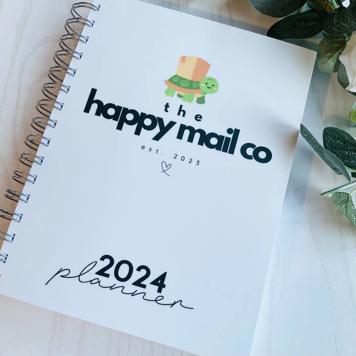 2025 Custom Business Planner with Wire Binding and Logo for wholesale by SR Creative Studio