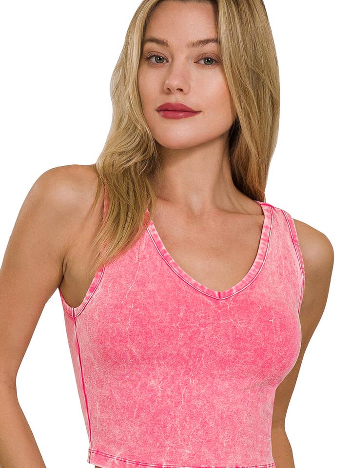 ..SI-25953 Washed Cotton Tank Top W/ Back Patch for wholesale by 42POPS