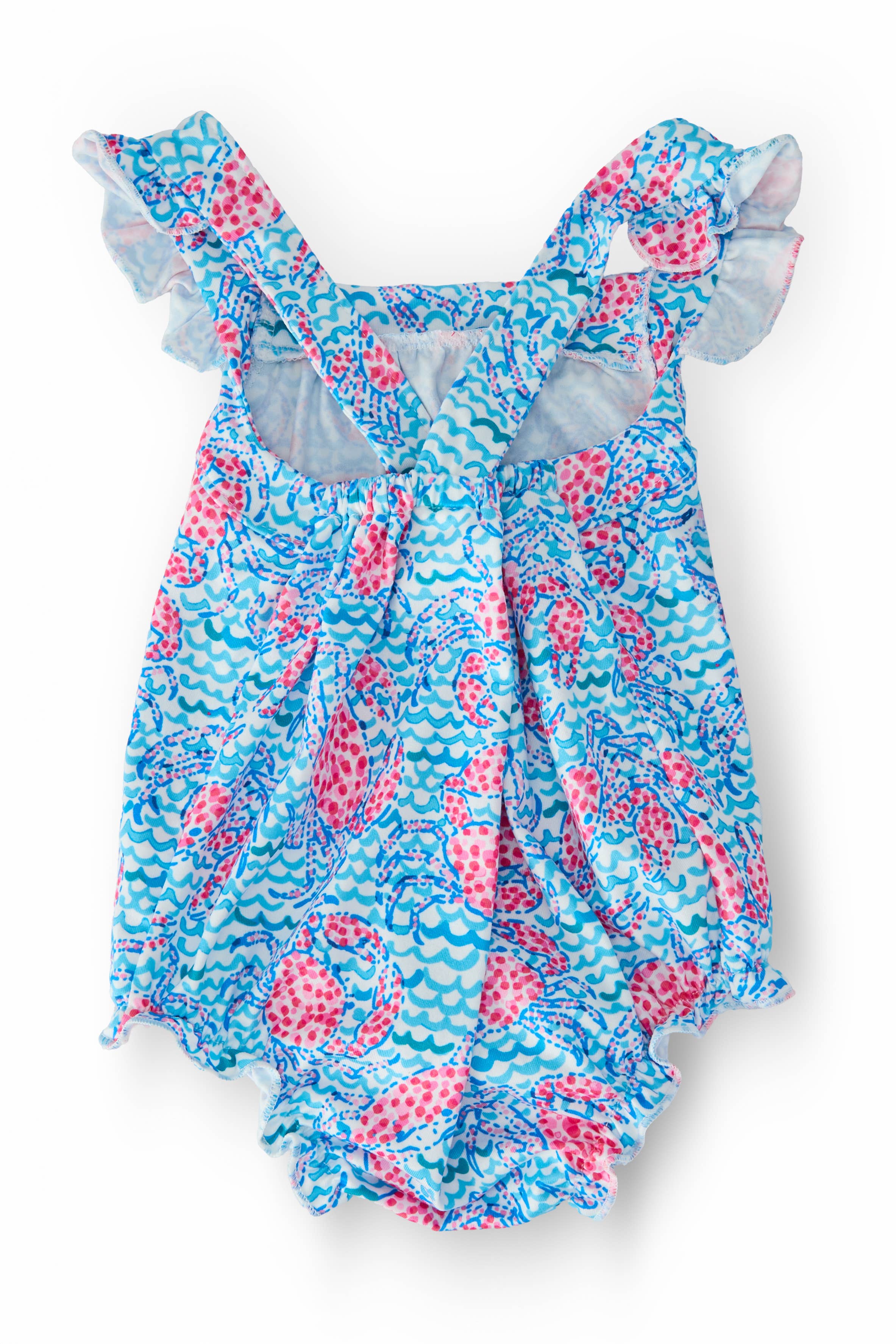 Mila & Rose - Wholesale Bodysuit (Non-Footed) - Baby - Crab Walk Ruffle Cross Back Romper1