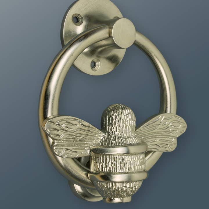 Brass bee - Wholesale Knob/Pull - Brass Bumble Bee Ring Door Knocker - Satin Finish