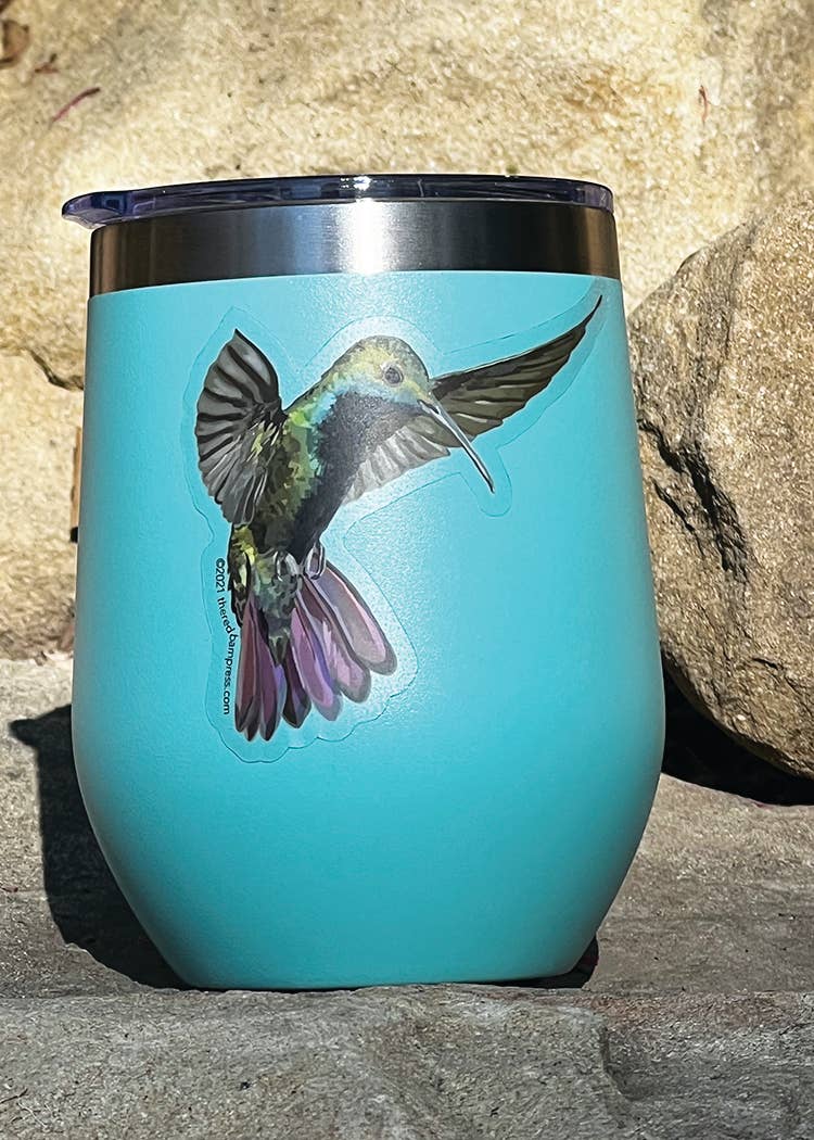 The Red Barn Press - Vente Autocollant - Autocollant Colibri en Vol | Bord Clair1