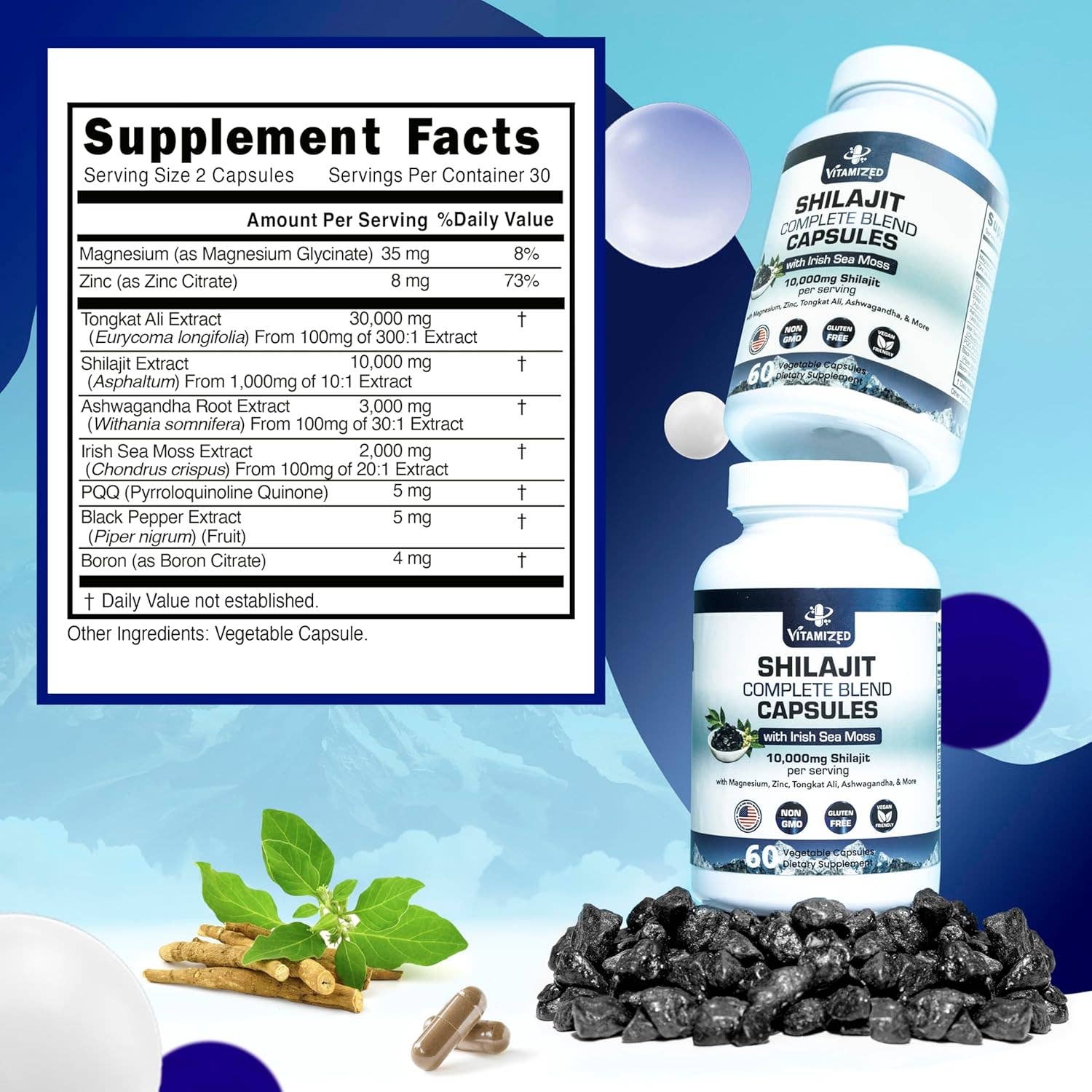 Vitamize inc - Wholesale Oral Supplement/Vitamin - Pure Himalayan Shilajit Blend - Boost Stamina & Athleticis4