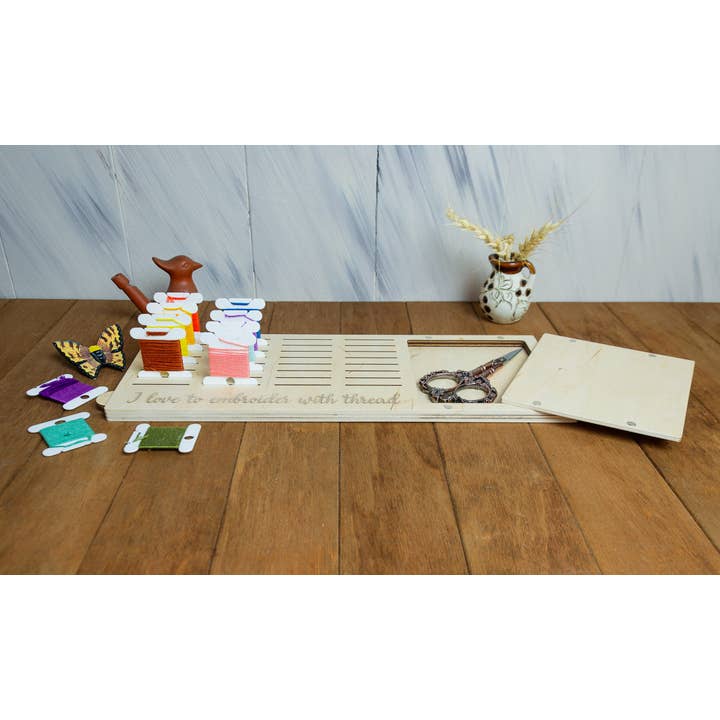 Embroidery craft – wholesale Material för broderi/korsstygn – Spolställ med magnetisk nålhållare & trähållare för broderigarn