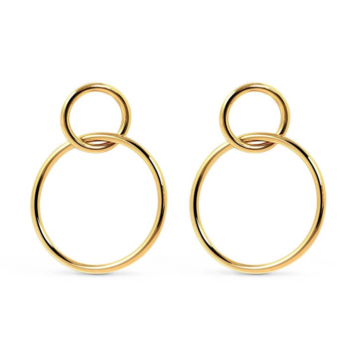 PENDING 2 CIRKLAR GULDBELAGDA för wholesale av Destellos Mediterranean Jewels