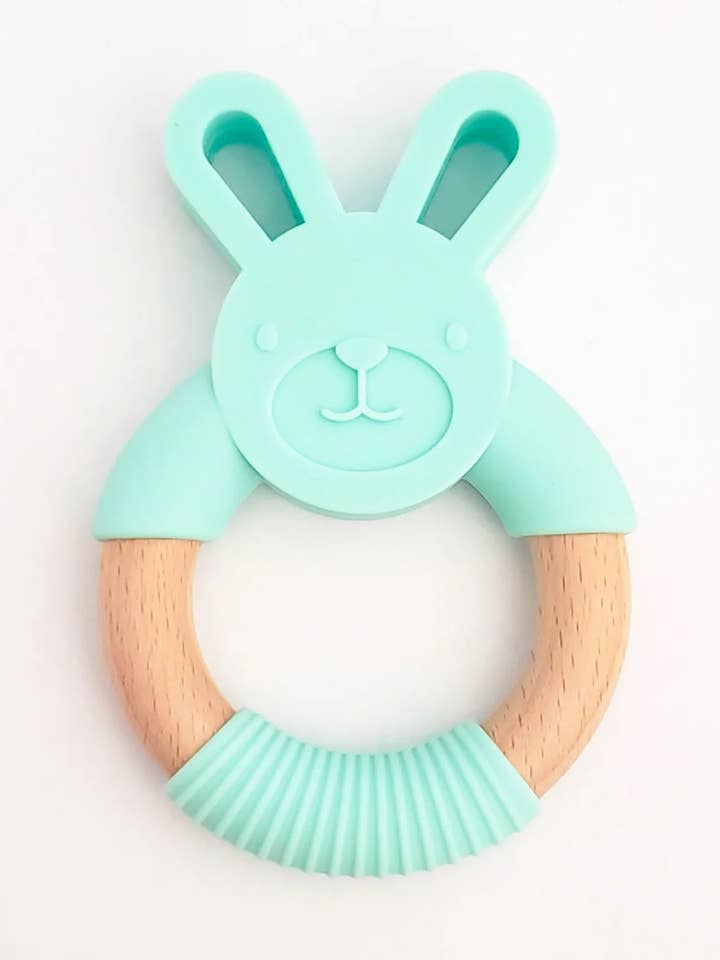 Chocalho e Mordedor de Coelho de Madeira por atacado de Hoppi Box