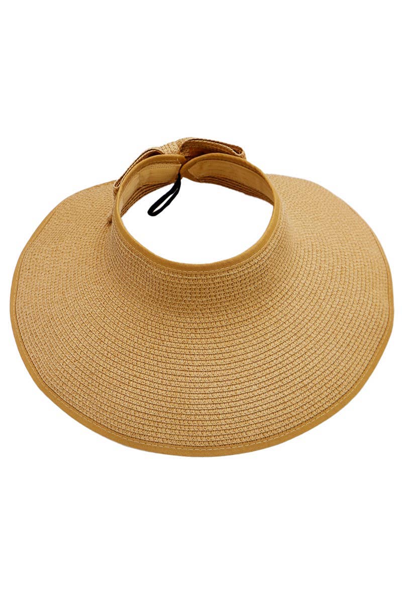 Assorted Pack And Go Paper Straw Wide Roll-up Sun Hat for wholesale on Faire4