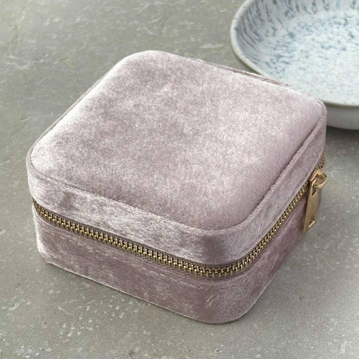 Square Jewellery Storage Box With Velvet Exterior for wholesale by Flax Barn