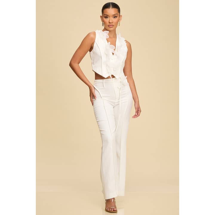 CONJUNTO DE PANTALÓN Y CHALECO FLORAL para venta al por mayor de Luxxel