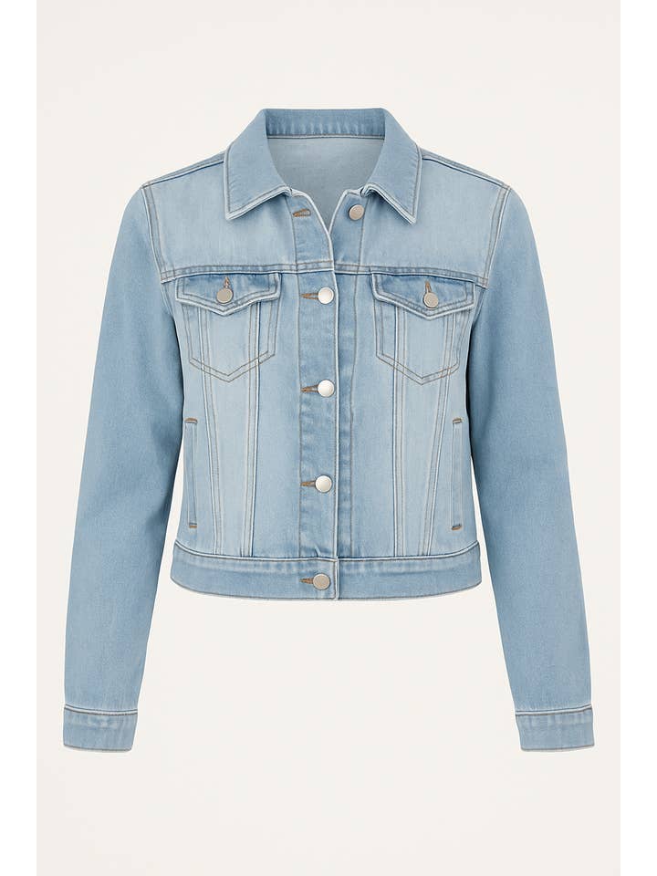 Veracci - Wholesale Denim Jacket - Women's - Original Everyday Essential Denim Jacket5