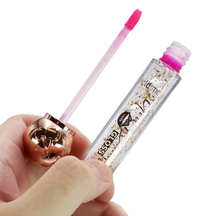 Cap Zone – Engroshandel Lipgloss – Kirsebær Rose Guld Glimmer Duftende Lipgloss - 24 stk.