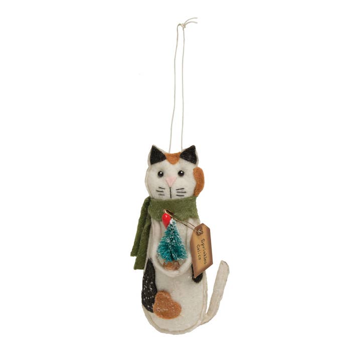 The Hearthside Collection - Wholesale Ornament - Sprinkles Calico Cat Ornament