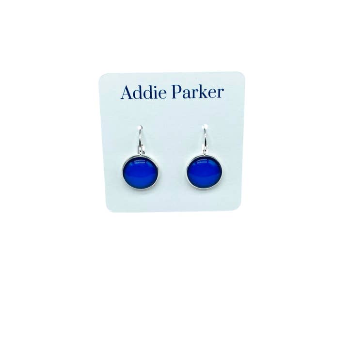 Leverback Earrings (E 140) - Royal Blue Leverback Earrings for wholesale by Addie Parker Jewelry