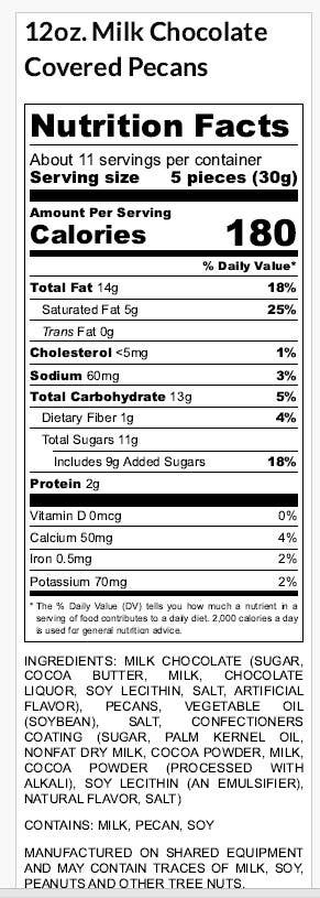 Mascot Pecan - Wholesale Chocolate Covered Sweets - Milk Chocolate Pecans Coffee Style Pouch1