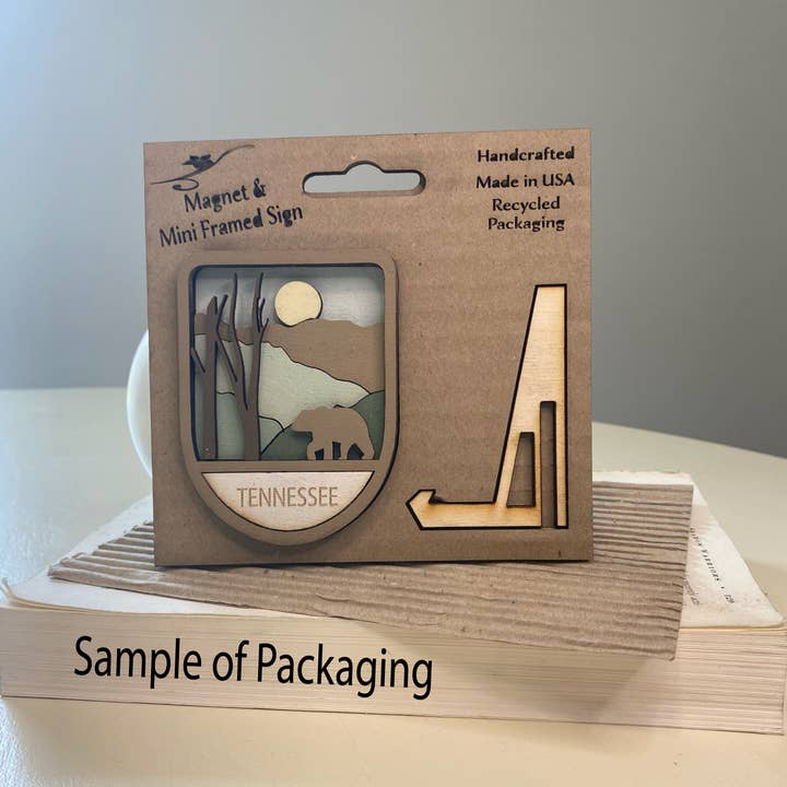 Pine Designs - Wholesale Magnet - Utah State Magnet, Wood Magnet, 3D10