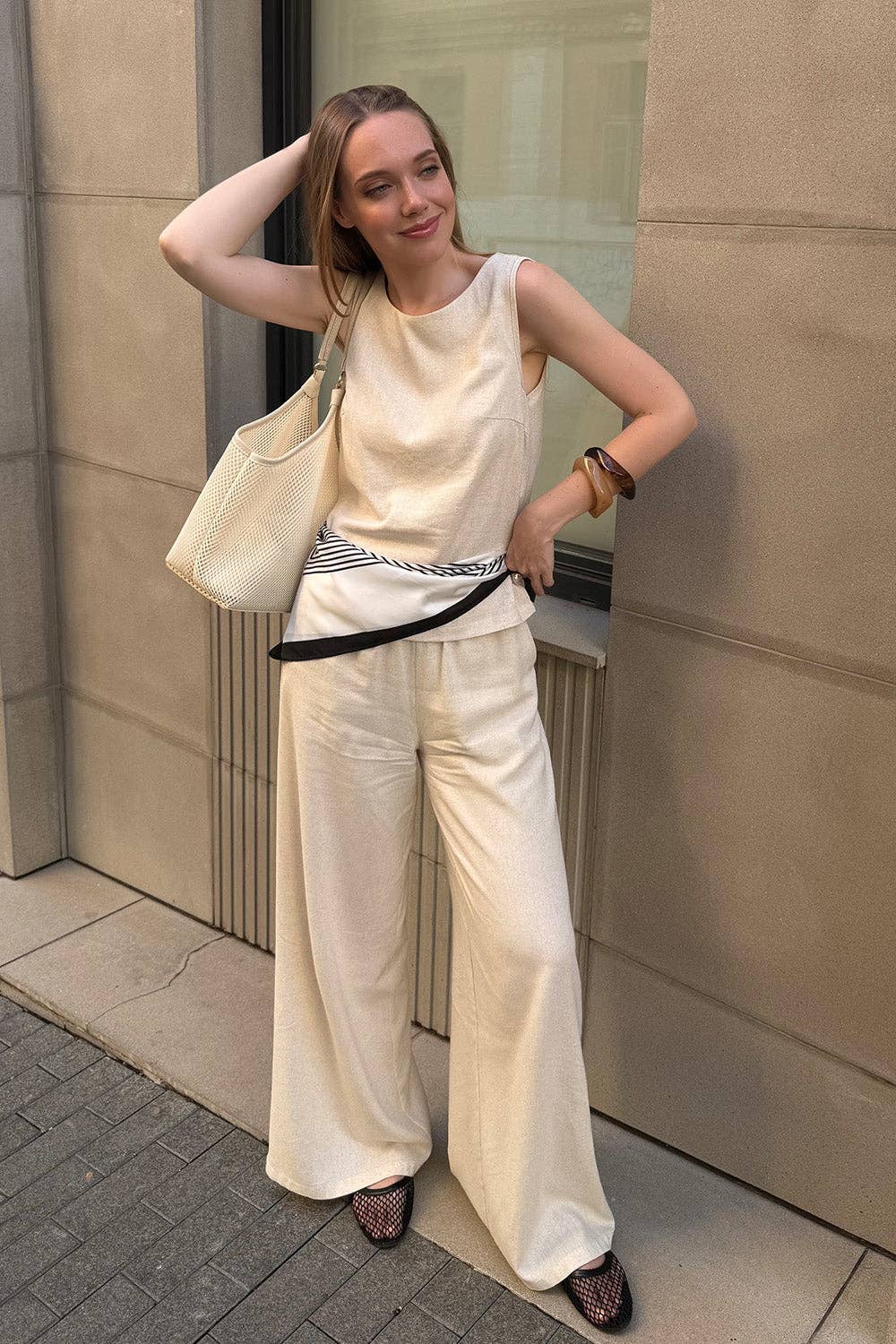 Azuri Fashion Group - Wholesale Blouse - Women's - Linen top with slits2