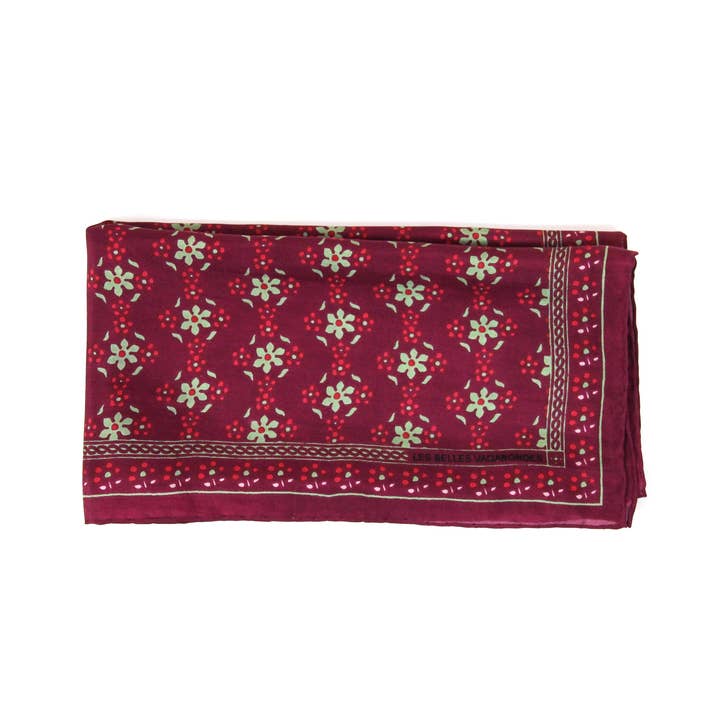 Les Belles Vagabondes - Wholesale Head Scarf - Women's - Mini Natasha Bordeaux