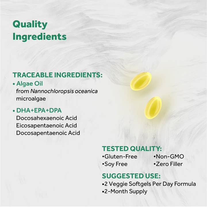 Naturalis - Wholesale Oral Supplement/Vitamin - Naturalis Vegan Omega-3 with DHA, EPA & DPA from Algae 120ct2