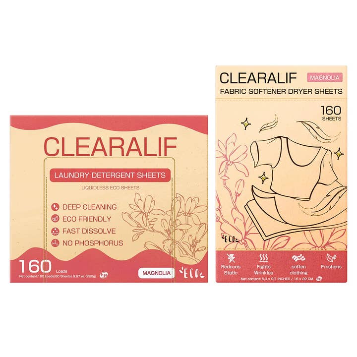 CLEARALIF All in One Laundry Detergent Sheets Kit, Magnolia for wholesale by Clearalif