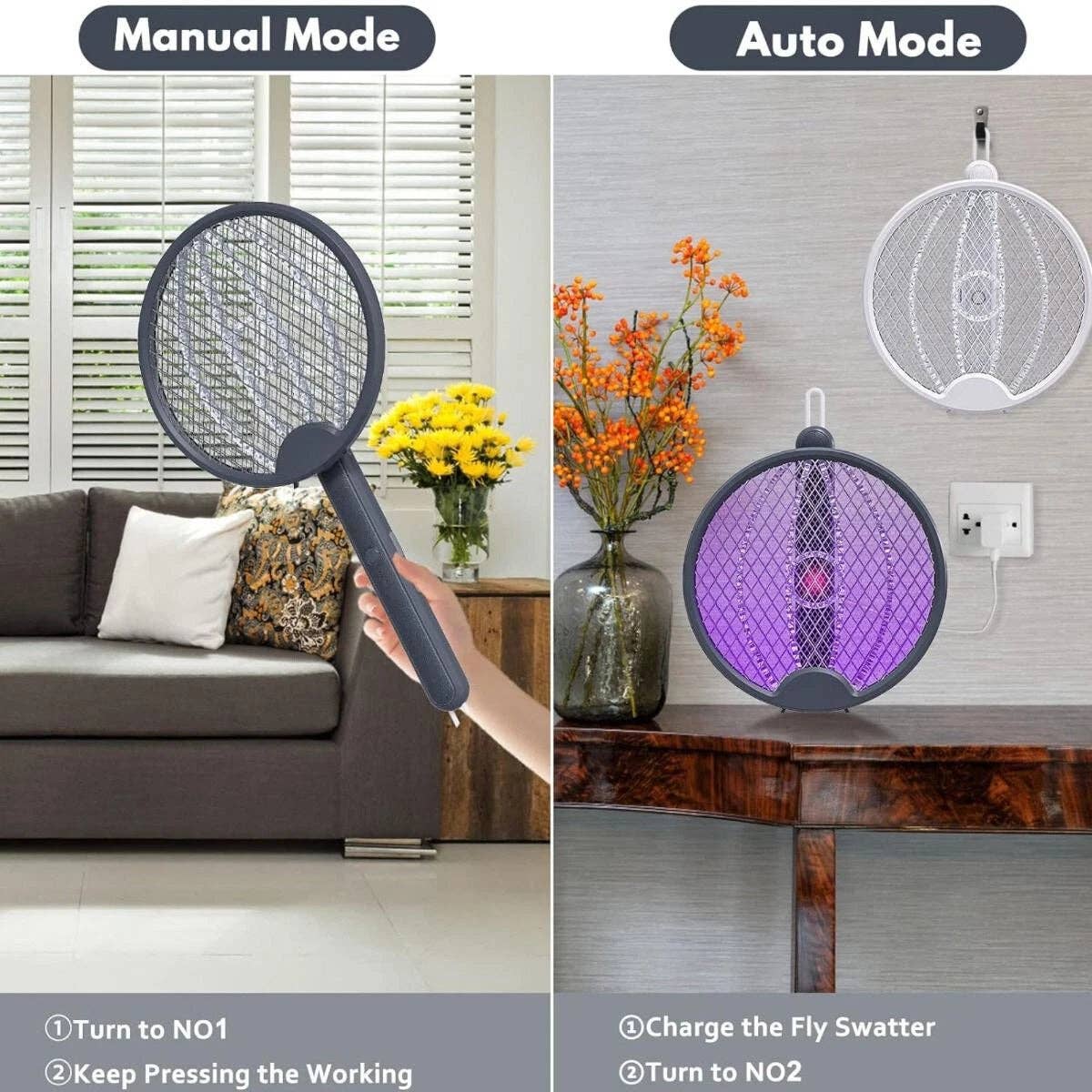 My Wholesale Warehouse - Wholesale Insect Repellent - Ashley Folding Rechargeable Fly/Bug Zapper2