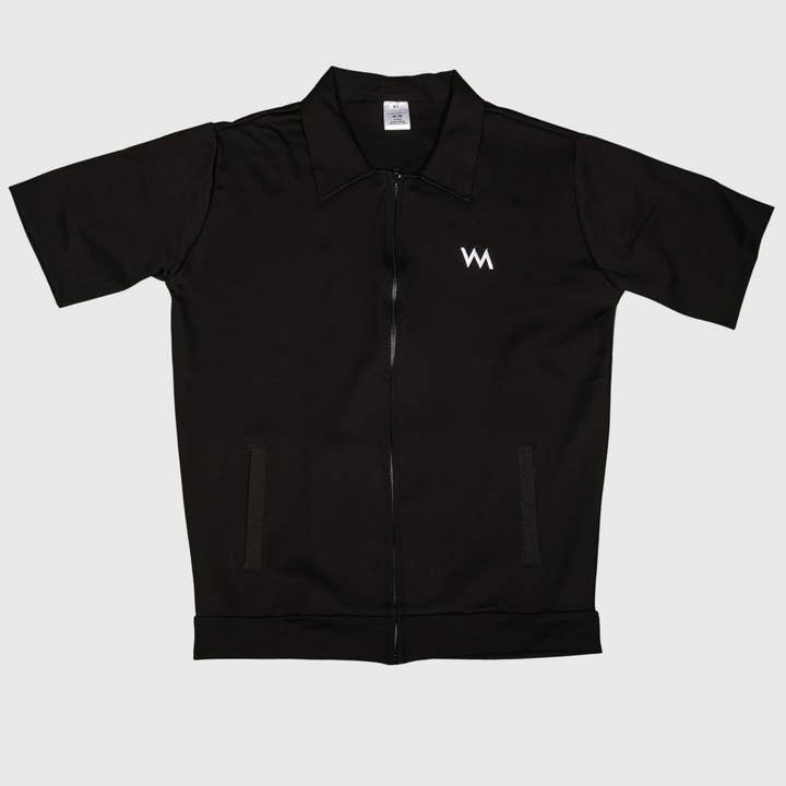 TRACK JACKET MEN - BLACK (HIGH QUALITY) for wholesale by Wdmrck Exclusive Inc