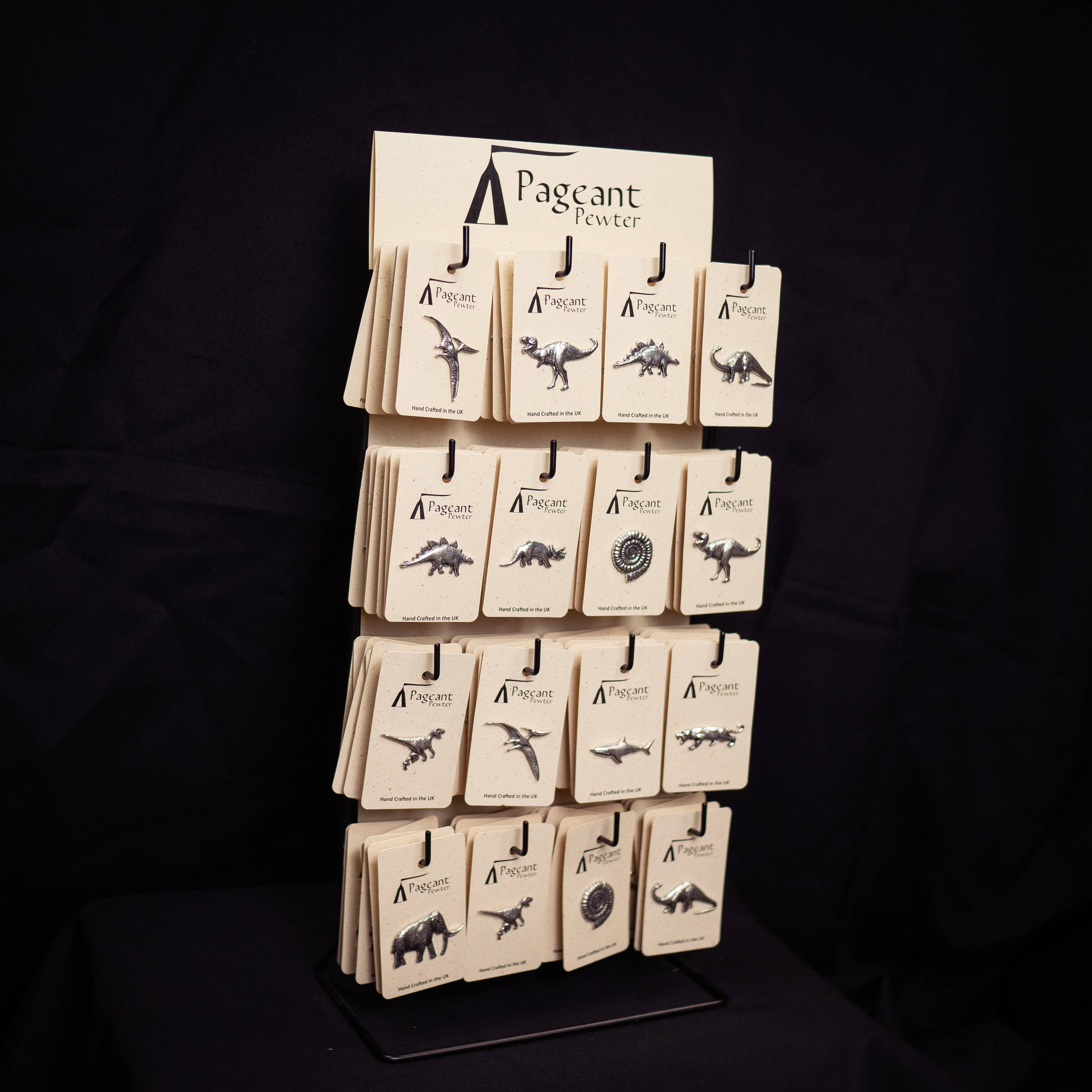 Pageant Pewter – wholesale Jewellery stand & display – EMPTY pewter pin badge and Keyring stand2