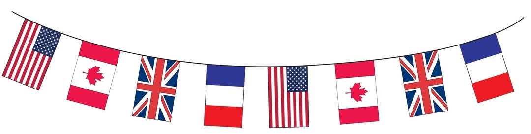 P'tit Clown - Wholesale Bunting/Garland - Allied Flags Fabric Garland - 10 M1