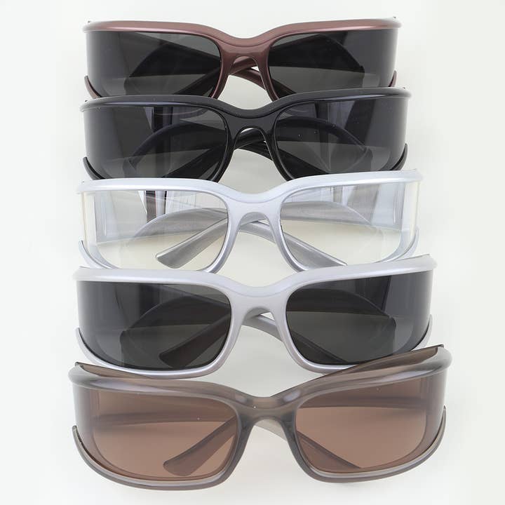 Futuristic Wrap Goggle Shield Sunglasses for wholesale by 3AM BY H&D ACCESSORIES