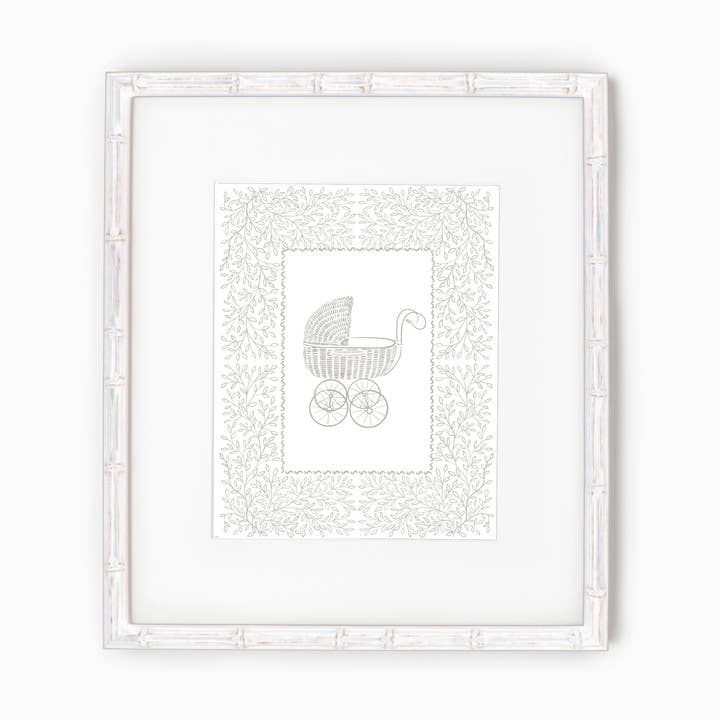 Impression artistique vintage pour poussette, décoration de chambre d'enfant, beige pour la vente par Art and Soul
