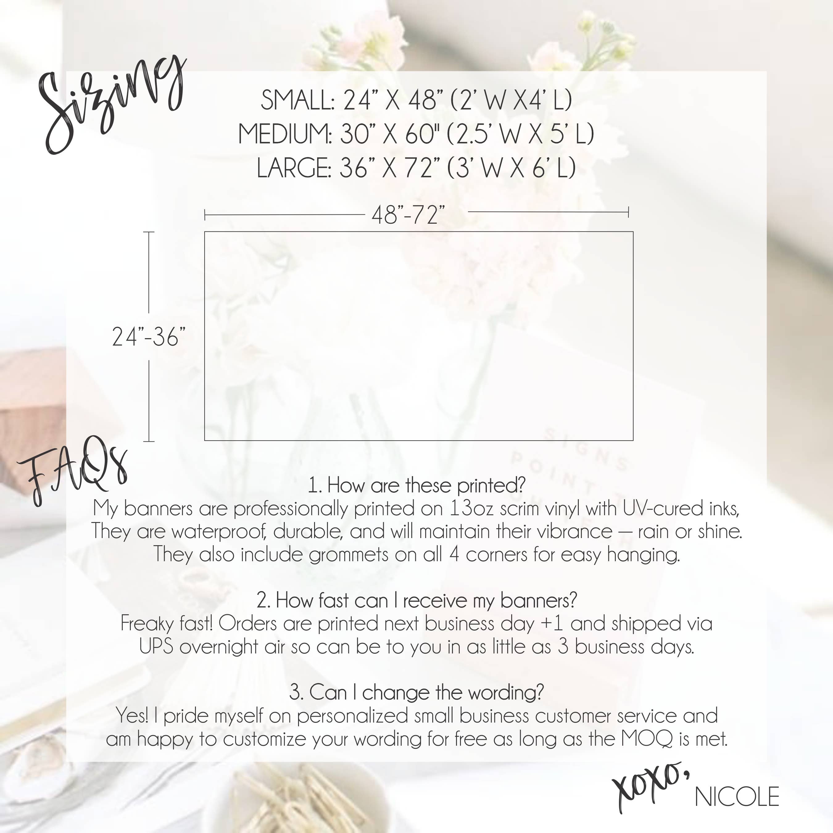 Palm to Pine Design - Wholesale Party Sign/Banner - Construction Birthday Banner for Boys, Printed on Vinyl1