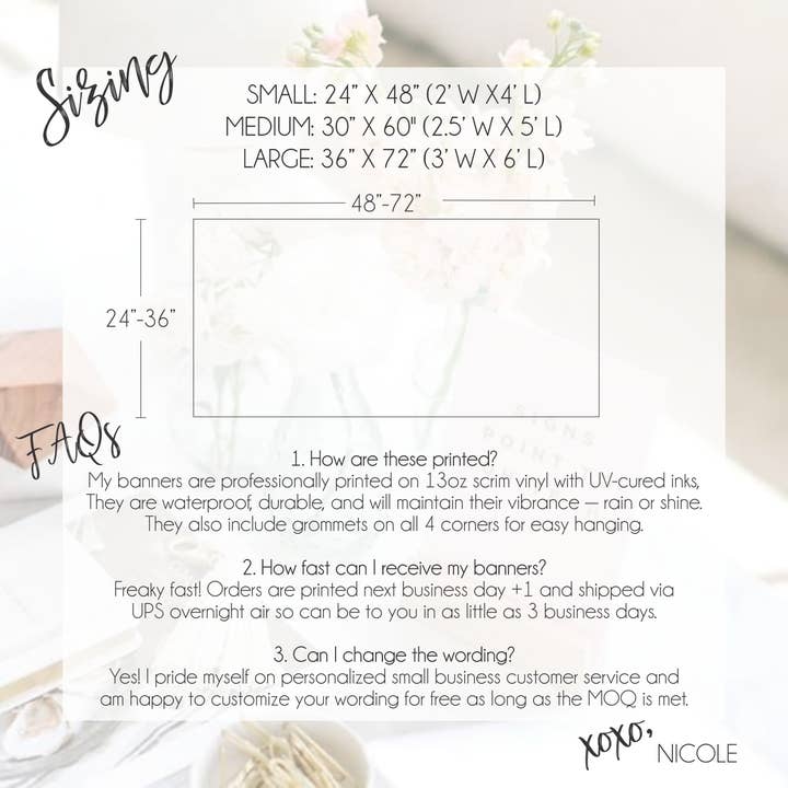 Palm to Pine Design - Wholesale Party Sign/Banner - Construction Birthday Banner for Boys, Printed on Vinyl1