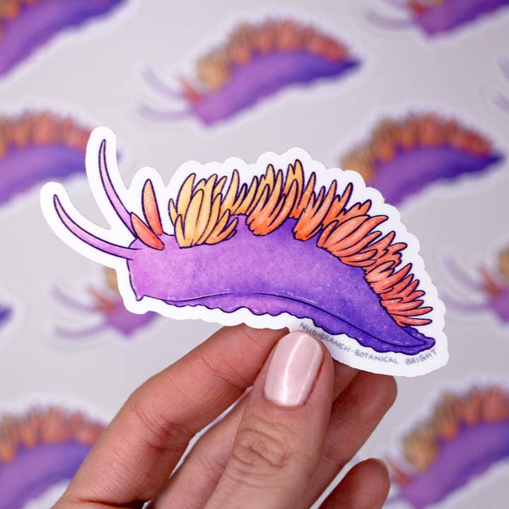 Botanical Bright - Wholesale Sticker - Nudibranch Sea Slug Waterproof Vinyl Sticker1