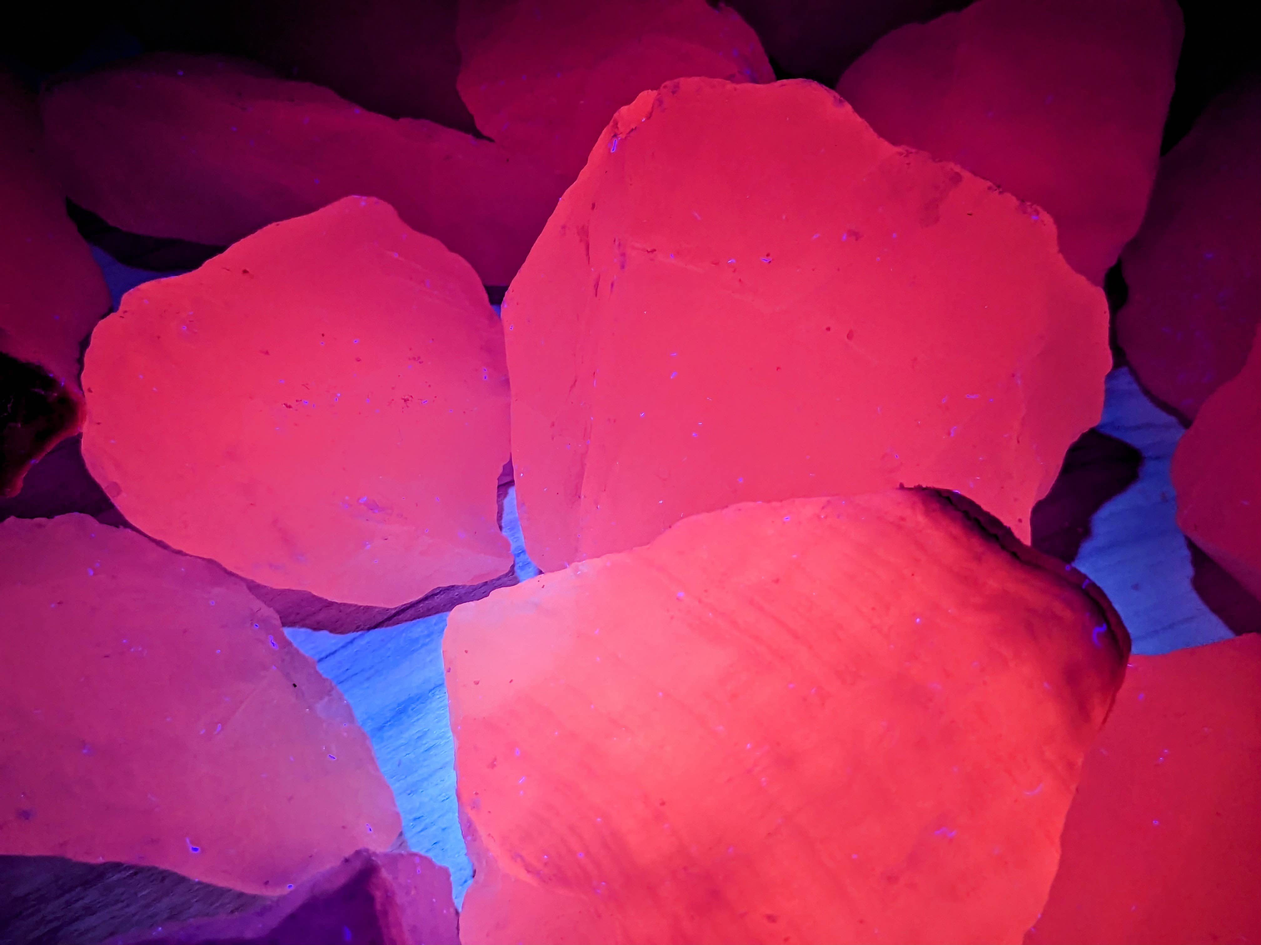 Jensen Rocks - Wholesale Spiritual Stone/Crystal - Mangano Calcite Rough Chunks - 1-6 LB Lots - UV Reactive4