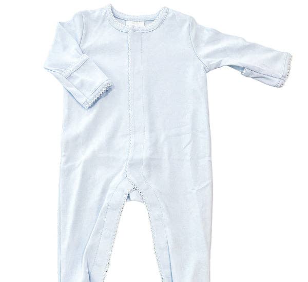 Southern Proper Blanks - Vente Barboteuse – bébé - Chaussons bébés classiques avec bordure picot11