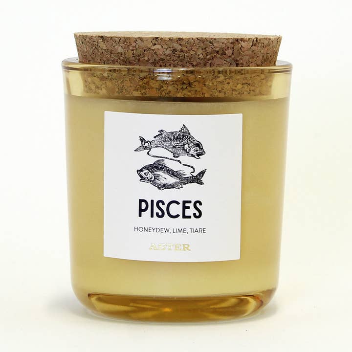 Pisces Zodiac Candle - 8.5oz for wholesale by Aster Candle