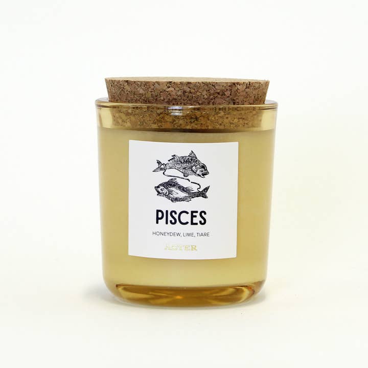 Pisces Zodiac Candle - 8.5oz for wholesale by Aster Candle