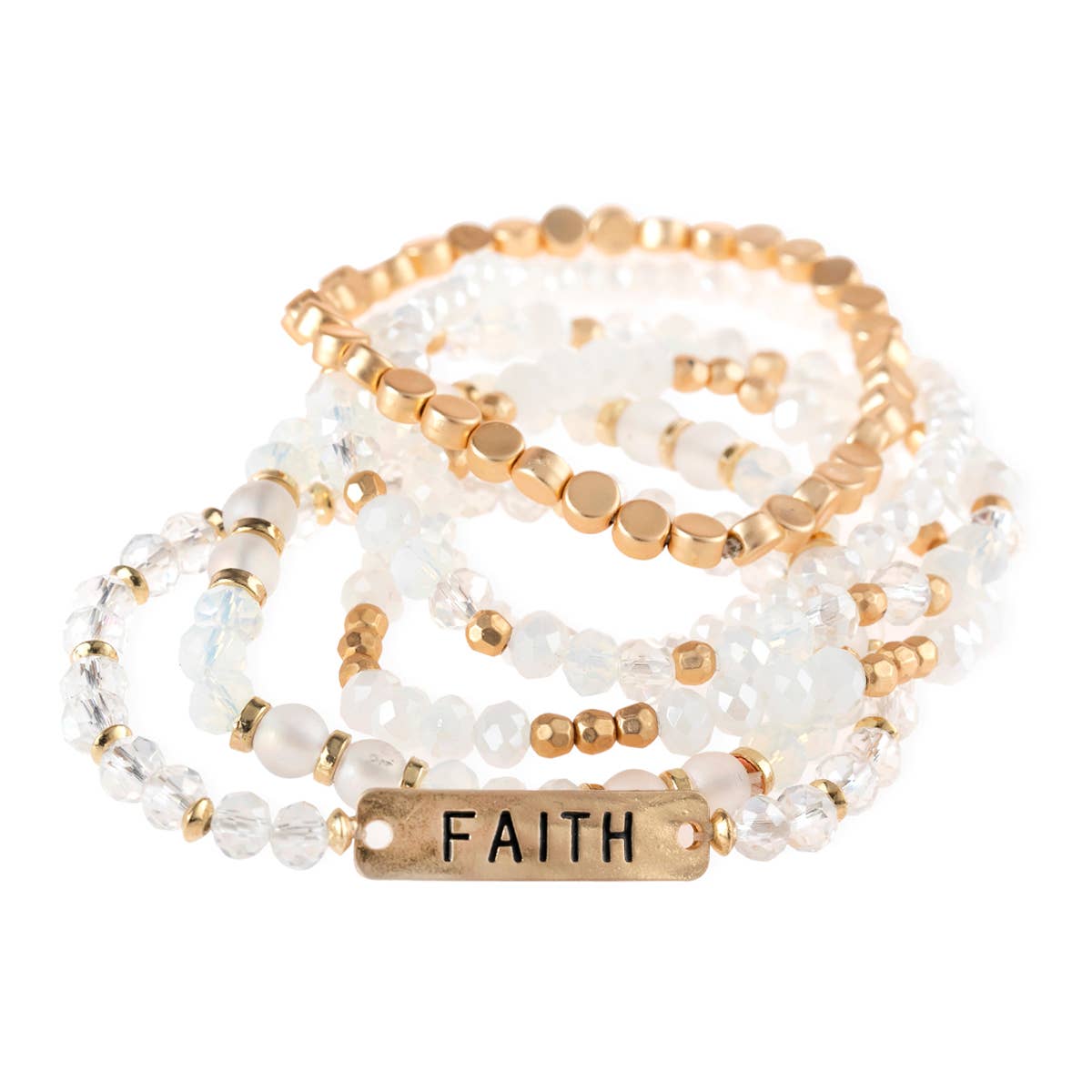 MYS Wholesale Inc - Vente Bracelet de perles - Bracelet à perles mélangées Faith Charm9