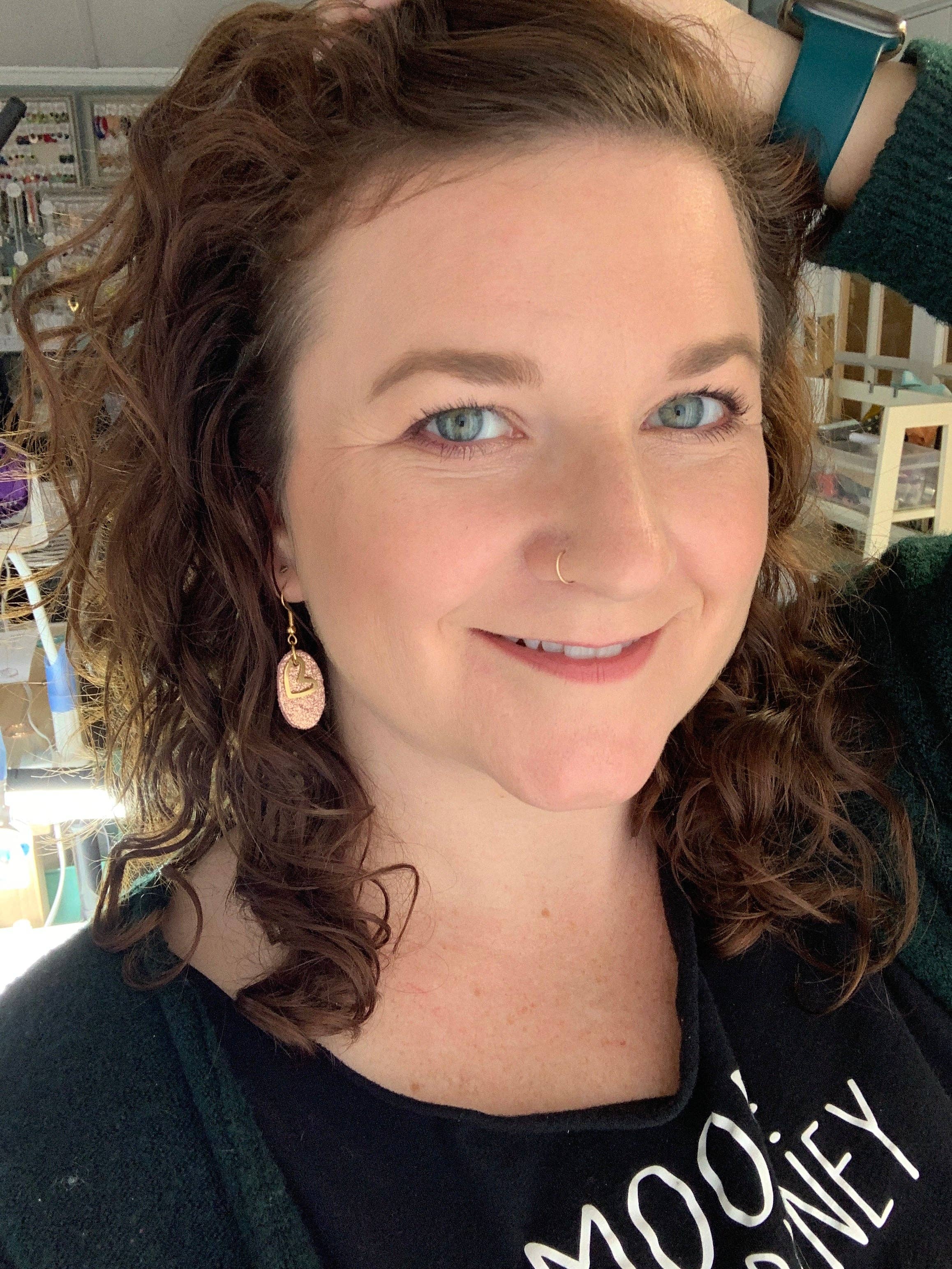 Brandy Bell Design - Wholesale Dangle Earrings - TINY HEART - MATTE BLUSH PINK1