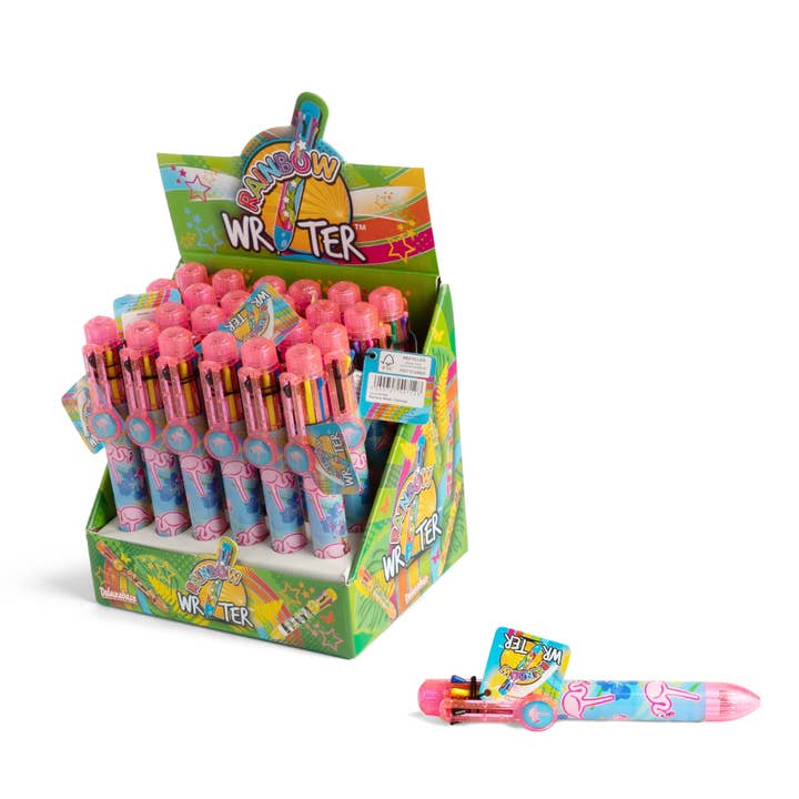 Rainbow Writers - Flamingo 8-in-1 Multicolor Pen for wholesale by Deluxebase