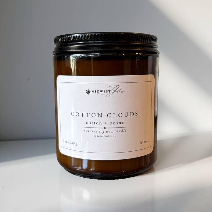 Midwest Glow - Wholesale Jar/filled candle - Cotton Clouds Soy Candle