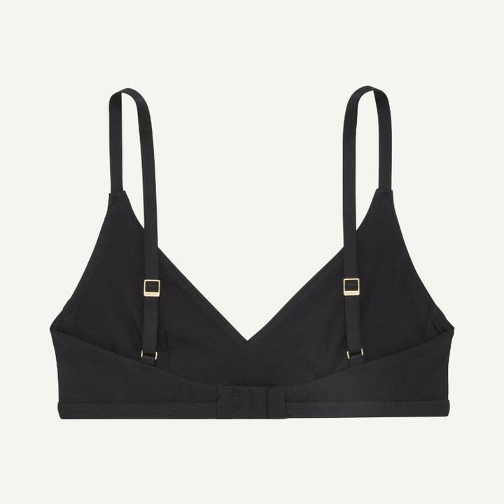 Midnight Moon Women's Organic Cotton Triangle Bralette in Carbon for wholesale on Faire
