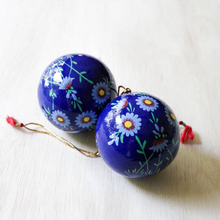 Venture Imports LLC - Wholesale Ornament - Paper Mache Ball Ornaments