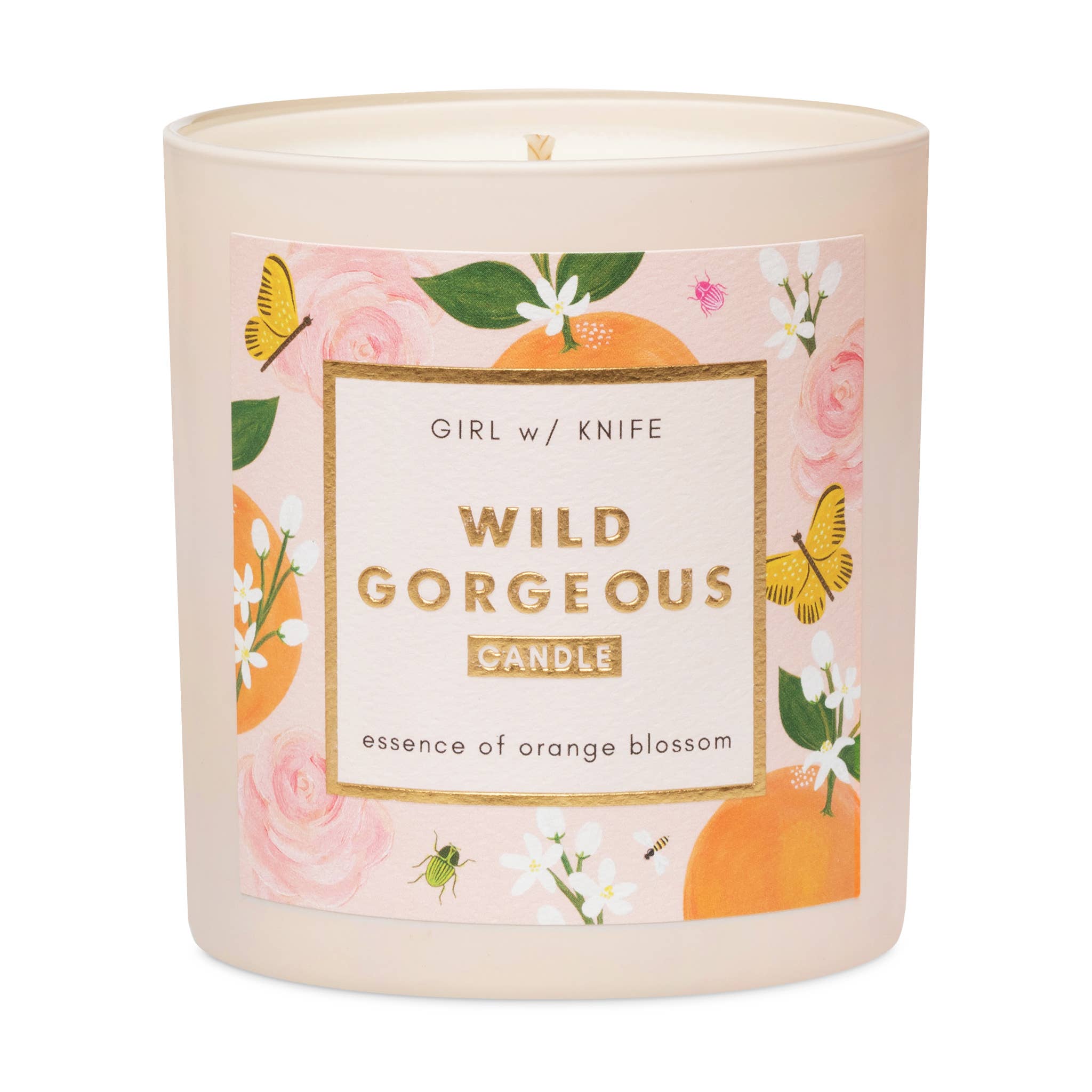 Girl w/ Knife - Wholesale Jar/Filled Candle - Wild Gorgeous Candle - Essence of Orange Blossom (soy coco)1
