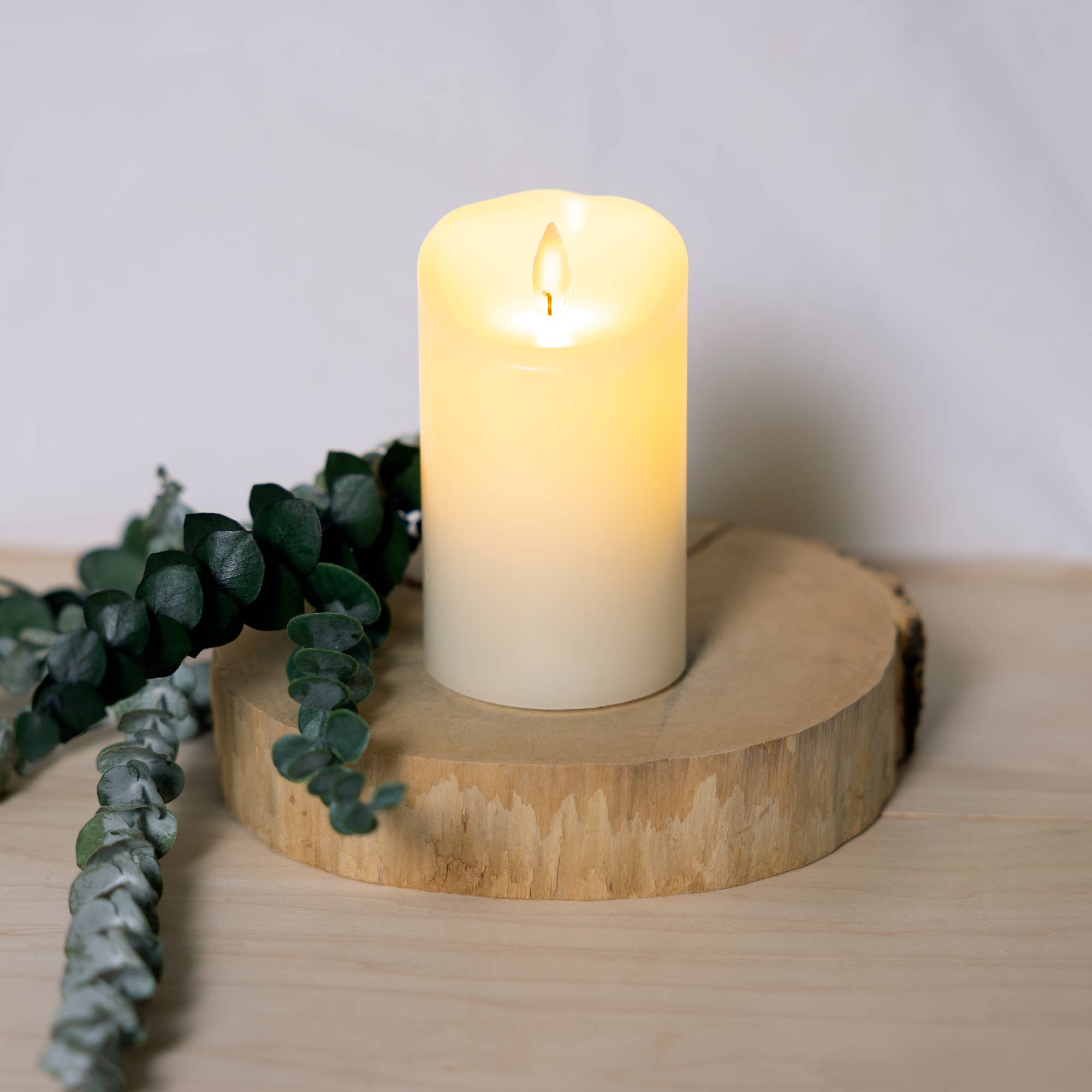 Pavilion – wholesale Flameless candle – Ivory Candle - 5" Realistic Flame LED Lit Candle1