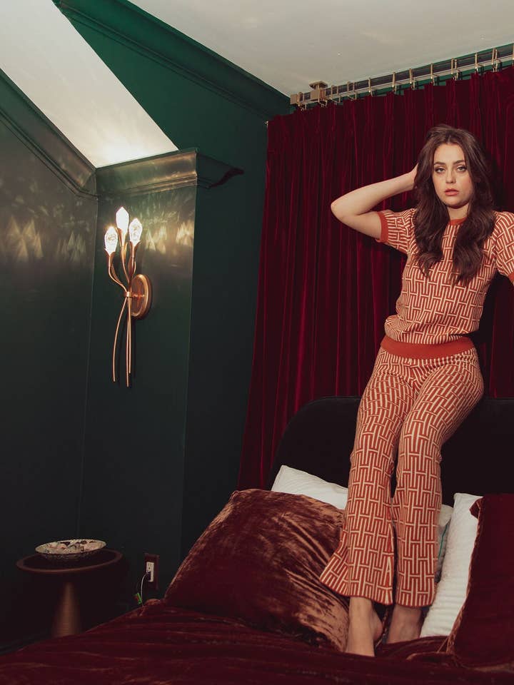 JACQUARD KNIT LOUNGE TOP for wholesale by Kilo Brava