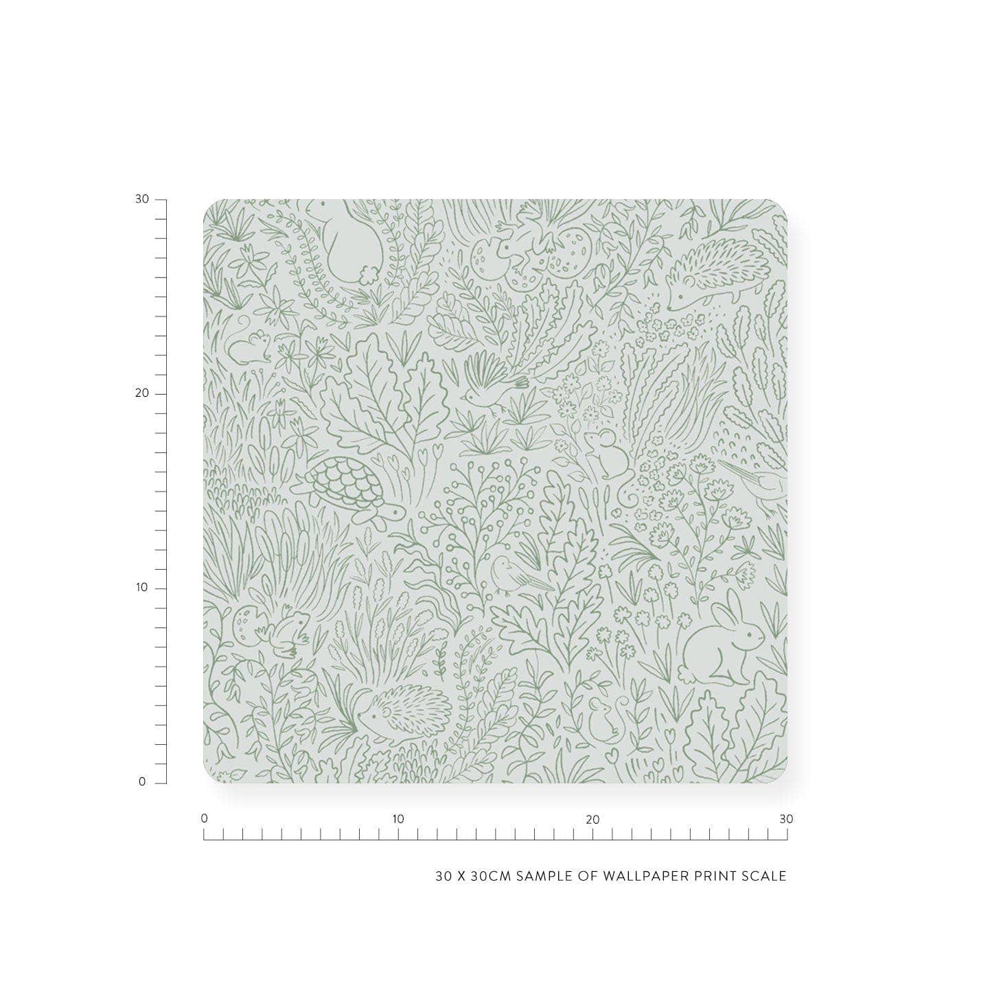 Minibeau – wholesale Wallpaper – Sage Wallpaper | Woodland Wallpaper | Nursery Wallpaper1