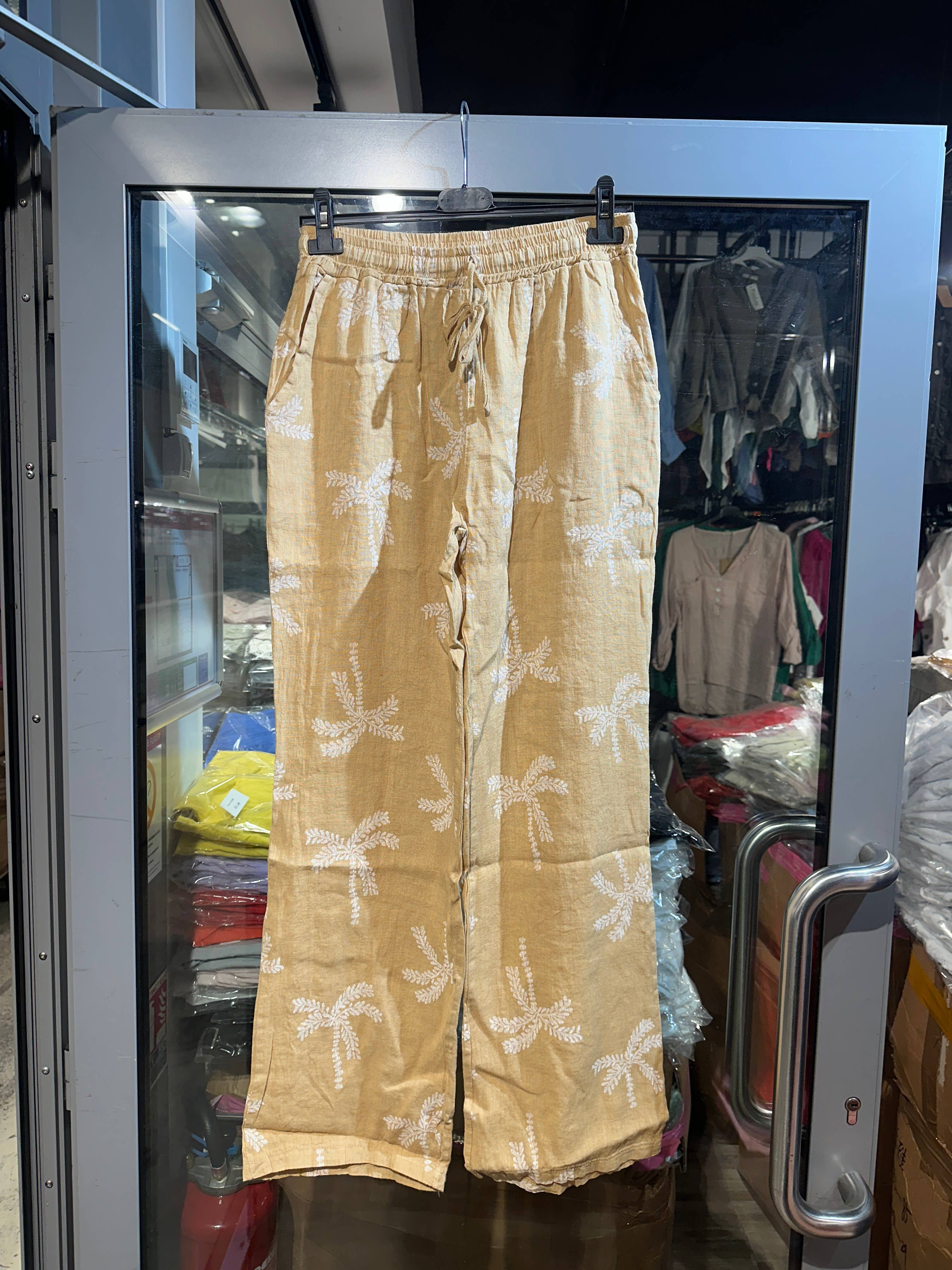 LÉA & LUC - Vente Pantalon – femme - Pantalons imprimé en 100% Lin REF.82189