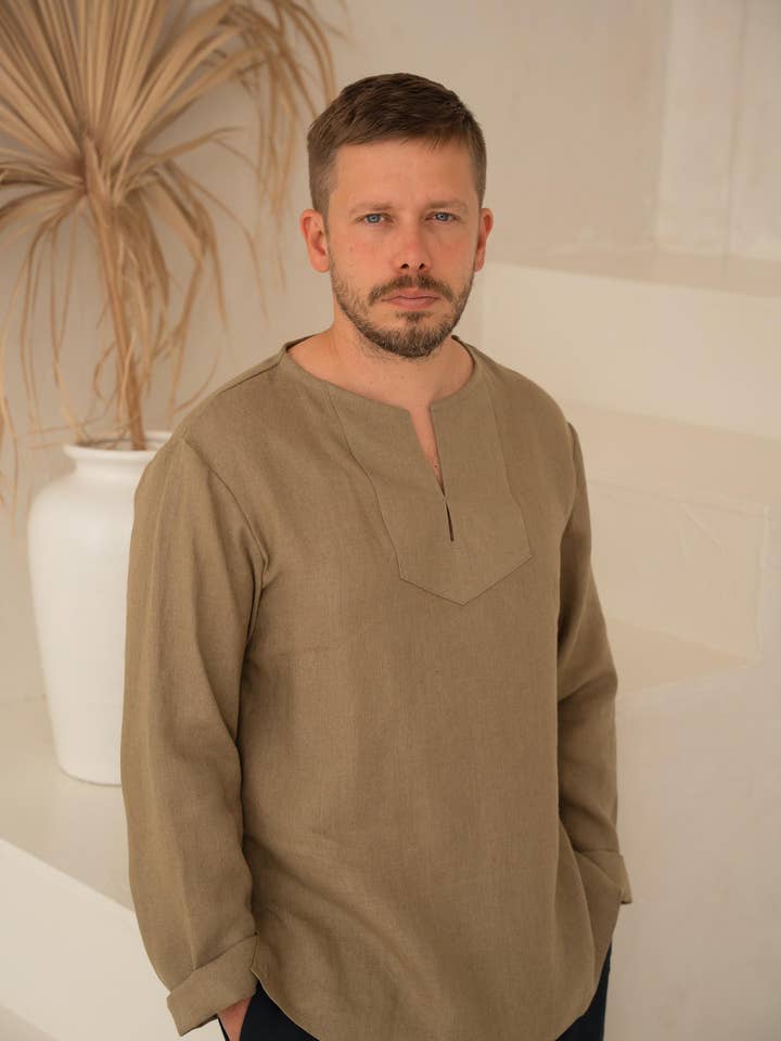 Men’s Linen Shirt – Stonewashed and Comfortable for wholesale by GAUJA GAUJA